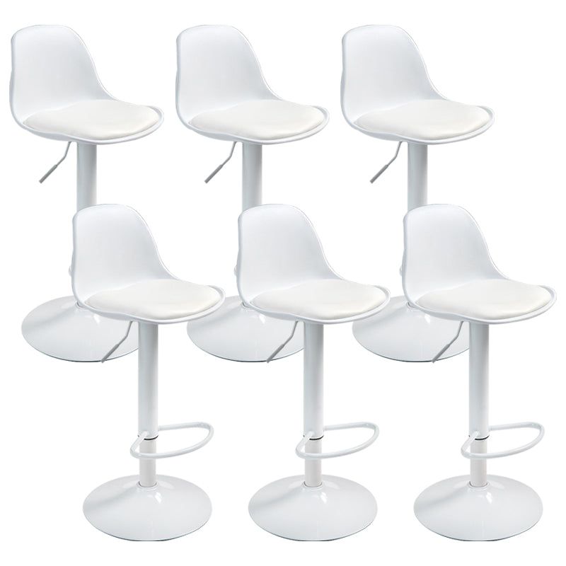 Contemporary Adjustable Height Bar Stool PU Leather Bar Stools for Kitchen