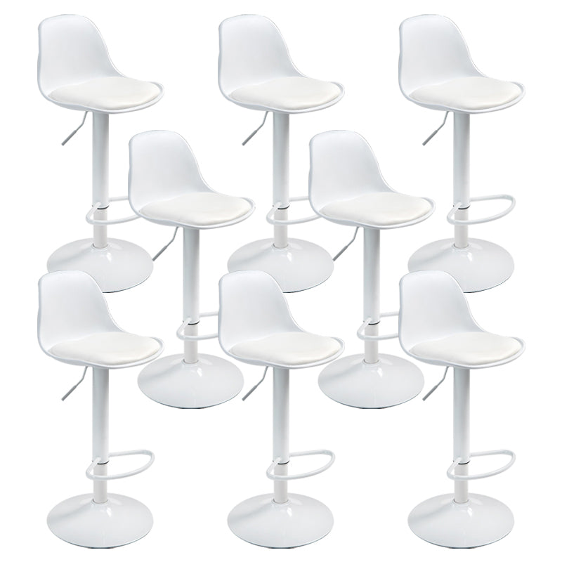 Contemporary Adjustable Height Bar Stool PU Leather Bar Stools for Kitchen