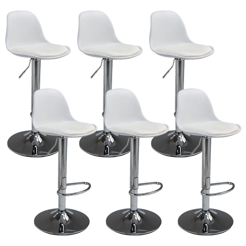 Contemporary Adjustable Height Bar Stool PU Leather Bar Stools for Kitchen