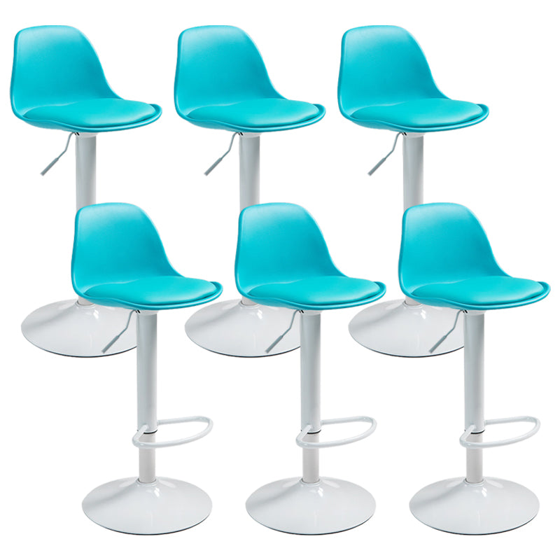 Contemporary Adjustable Height Bar Stool PU Leather Bar Stools for Kitchen