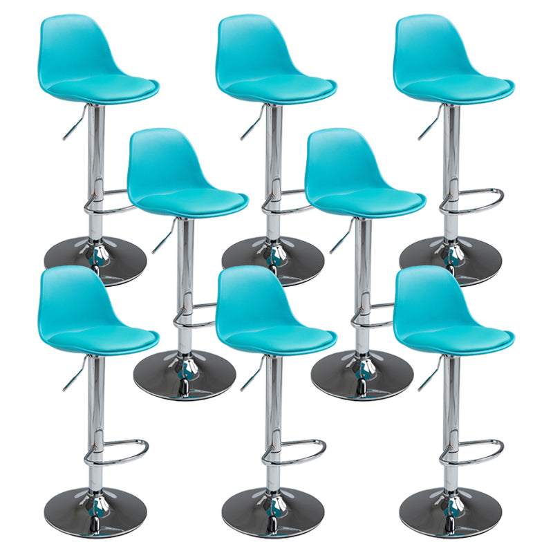 Contemporary Adjustable Height Bar Stool PU Leather Bar Stools for Kitchen