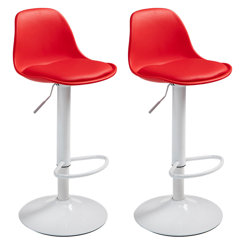 Contemporary Adjustable Height Bar Stool PU Leather Bar Stools for Kitchen