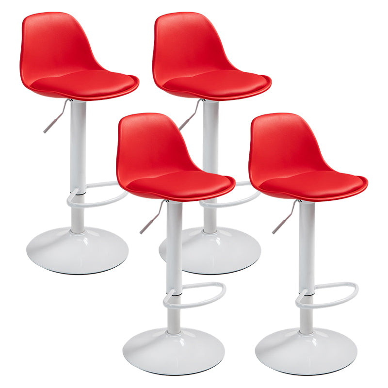 Contemporary Adjustable Height Bar Stool PU Leather Bar Stools for Kitchen
