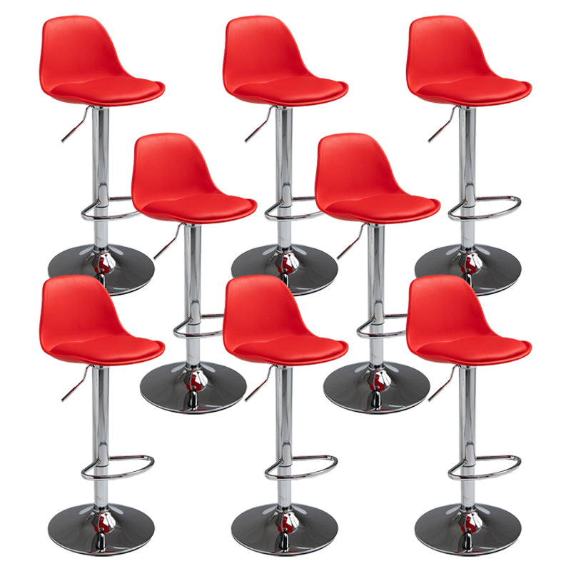 Contemporary Adjustable Height Bar Stool PU Leather Bar Stools for Kitchen