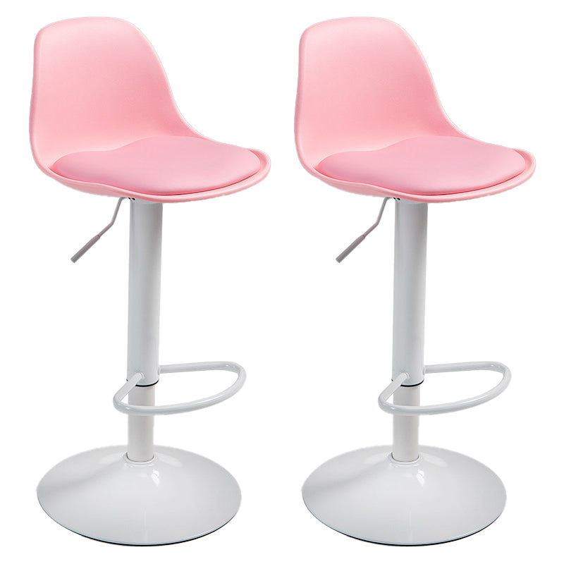 Contemporary Adjustable Height Bar Stool PU Leather Bar Stools for Kitchen