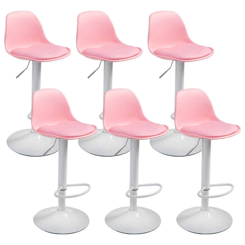 Contemporary Adjustable Height Bar Stool PU Leather Bar Stools for Kitchen