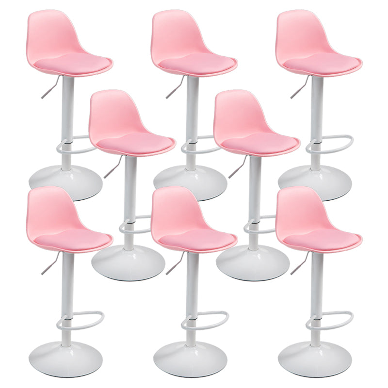 Contemporary Adjustable Height Bar Stool PU Leather Bar Stools for Kitchen