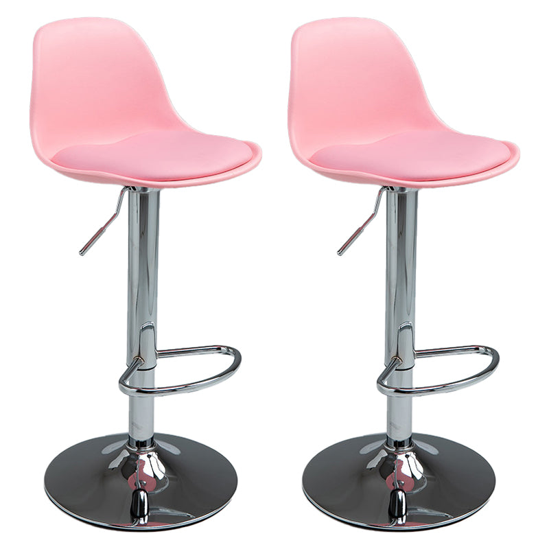 Contemporary Adjustable Height Bar Stool PU Leather Bar Stools for Kitchen