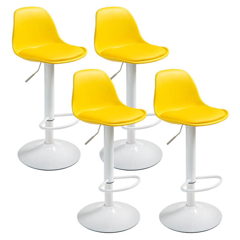 Contemporary Adjustable Height Bar Stool PU Leather Bar Stools for Kitchen