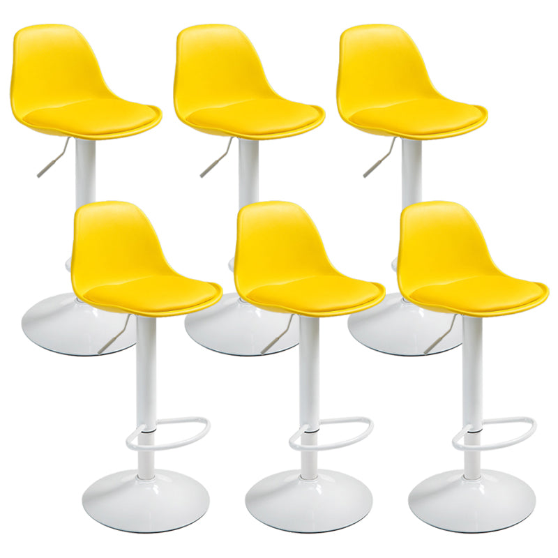 Contemporary Adjustable Height Bar Stool PU Leather Bar Stools for Kitchen