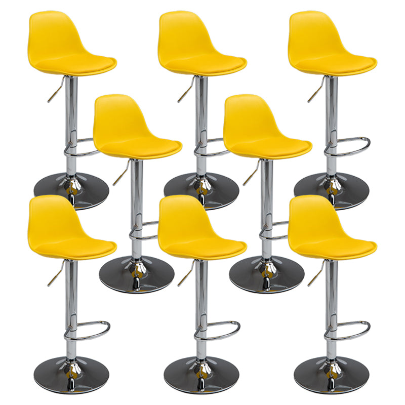 Contemporary Adjustable Height Bar Stool PU Leather Bar Stools for Kitchen