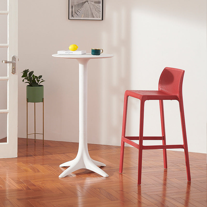 Nordic Simple Stackable Bar-stool Plastic Counter Bar Stool for Home