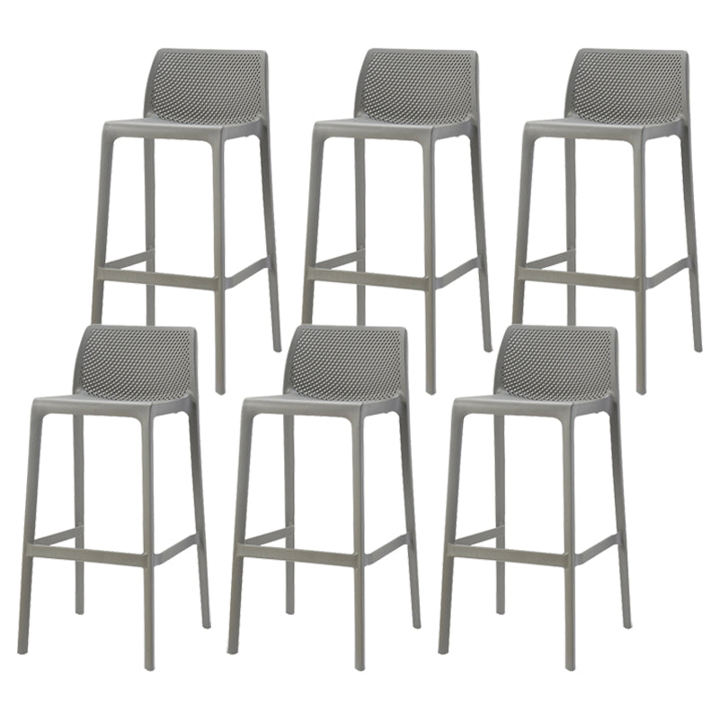 Nordic Simple Stackable Bar-stool Plastic Counter Bar Stool for Home
