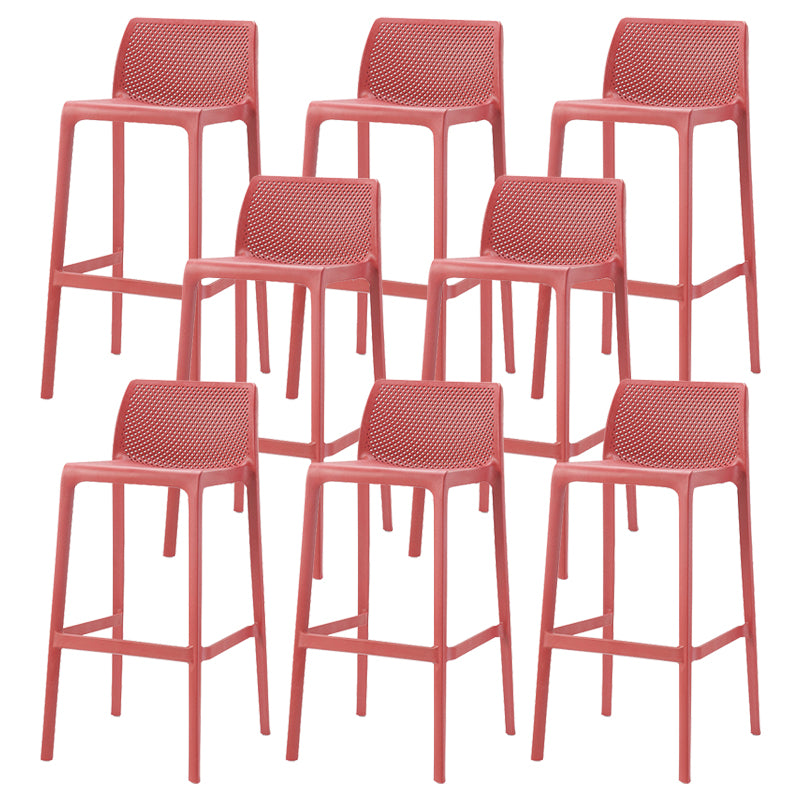 Nordic Simple Stackable Bar-stool Plastic Counter Bar Stool for Home