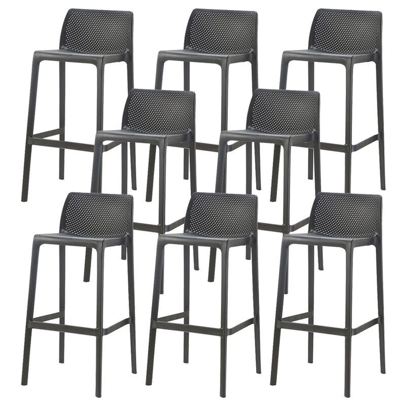 Nordic Simple Stackable Bar-stool Plastic Counter Bar Stool for Home