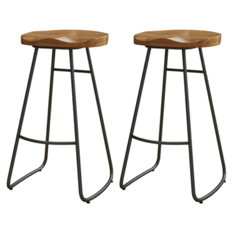 Modern Solid Wood Barstool Wood Restaurant Bar Stool with Pedal