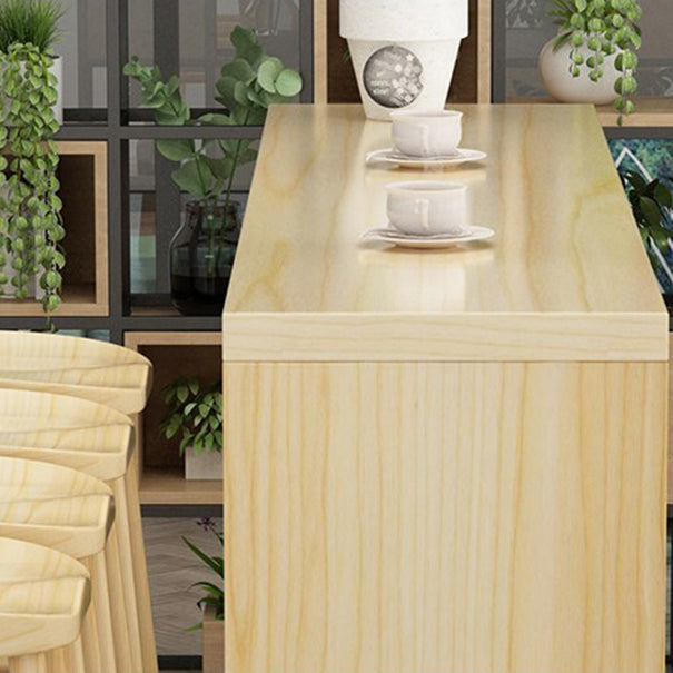 1/5/9 Pieces Modern Bar Table Set Rectangle Pine Wood Bistro Set