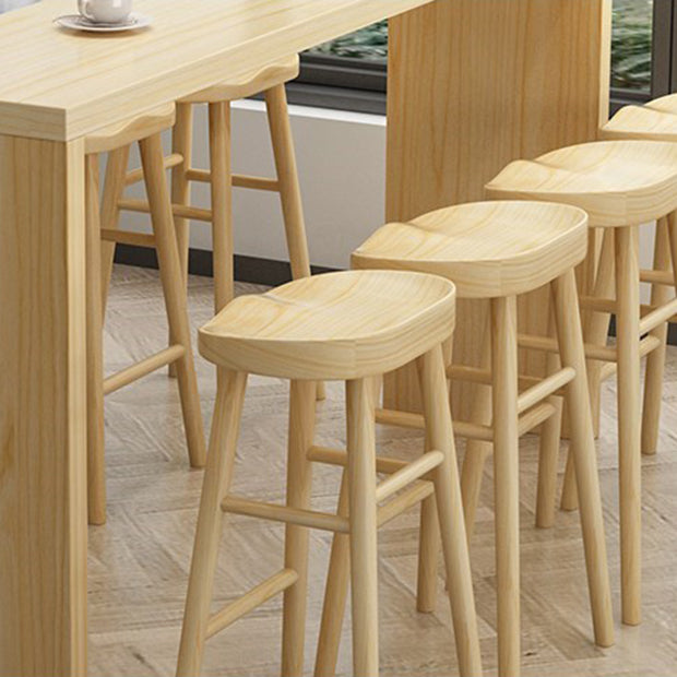 1/5/9 Pieces Modern Bar Table Set Rectangle Pine Wood Bistro Set