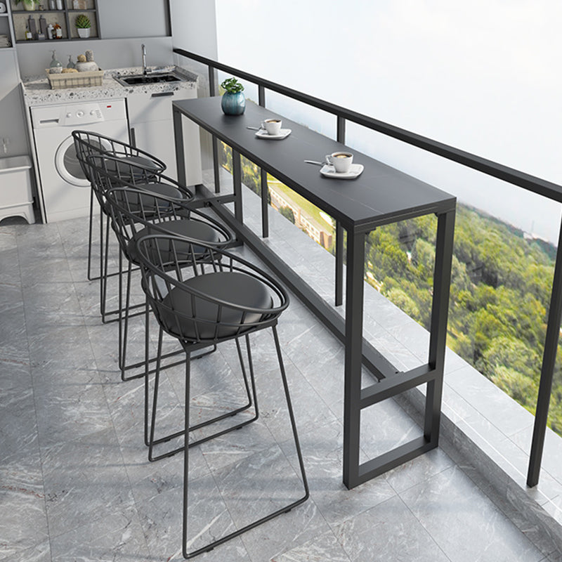 1/3/4/5 Piece Sintered Stone Bar Set Glam Matte Finish Bar Table Set