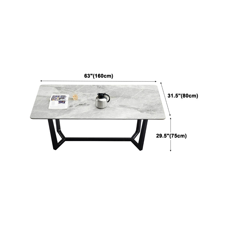 Modern Style Sintered Stone Rectangle Table Set 1/4/5 Pieces Dining Set
