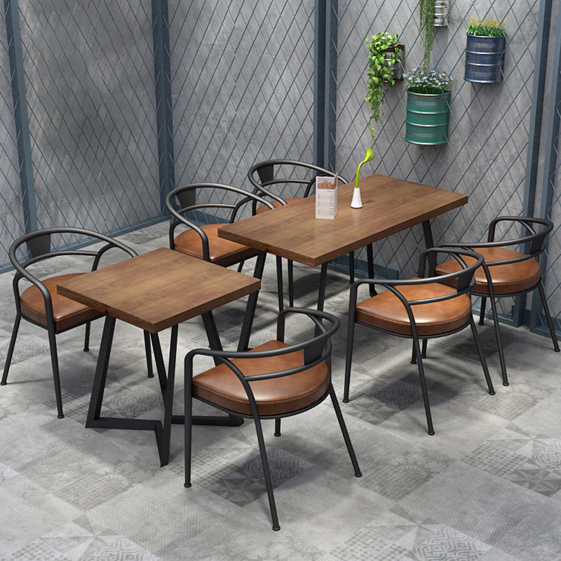 Industrial Metal Dining Table Furniture 1/2/3/5 Pieces Home Table and Chair Set
