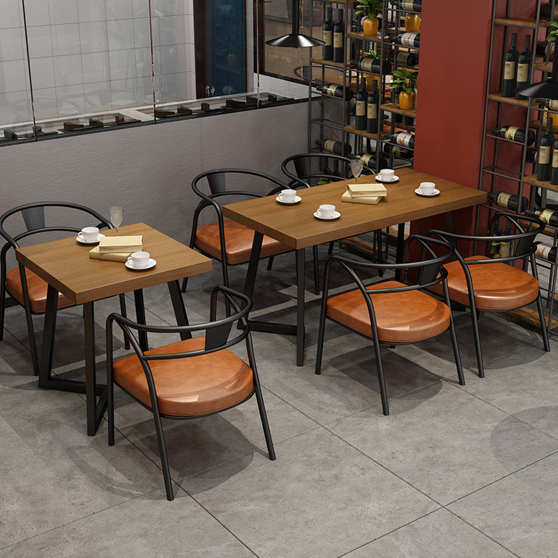 Industrial Metal Dining Table Furniture 1/2/3/5 Pieces Home Table and Chair Set
