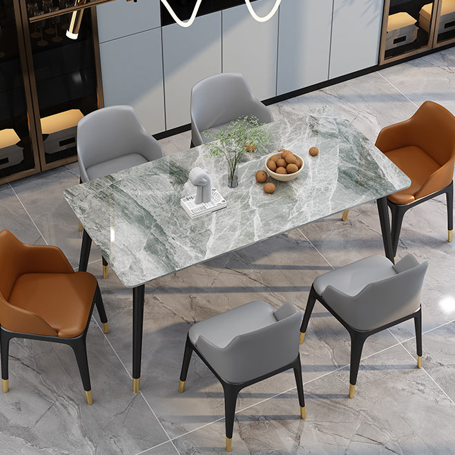 Nordic 1/4/5/7 Pieces Dining Set Rectangle Stone Dining Table for Dining Room