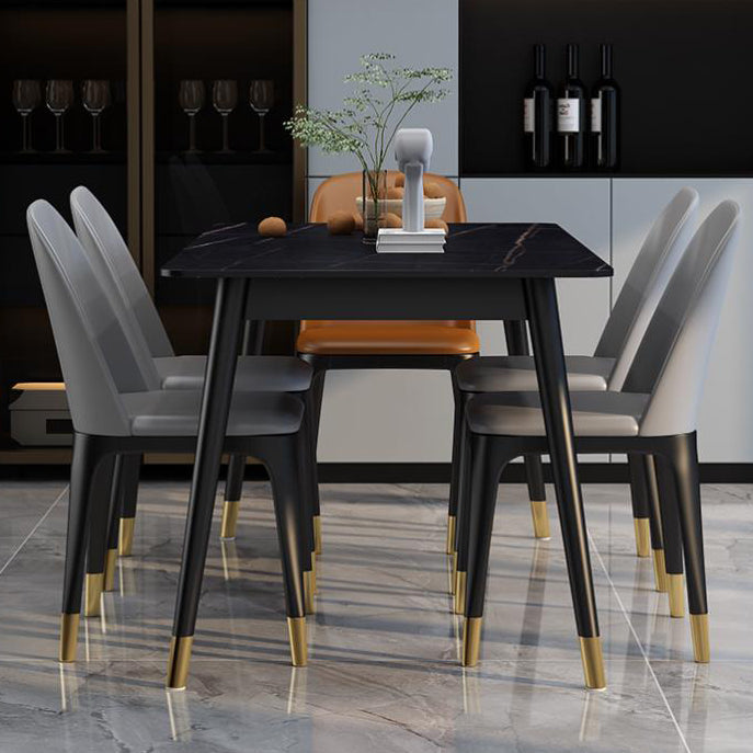 Nordic 1/4/5/7 Pieces Dining Set Rectangle Stone Dining Table for Dining Room