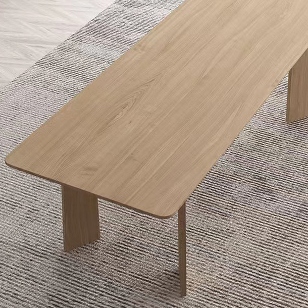 Modern Rectangle Dinette Set 1/2/4/5/6/7 Pieces Indoor Solid Wood Dining Table Set
