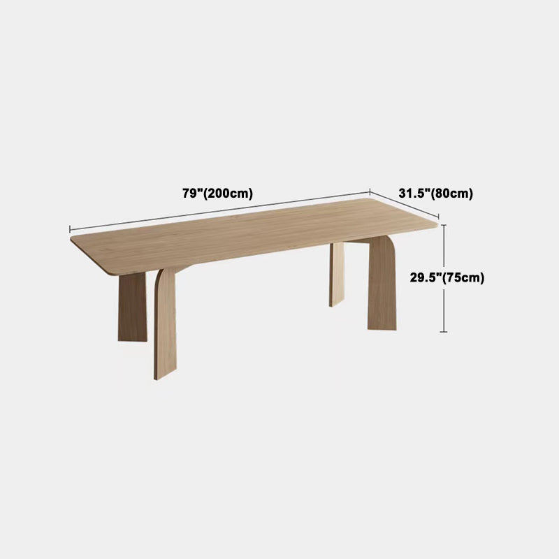 Modern Rectangle Dinette Set 1/2/4/5/6/7 Pieces Indoor Solid Wood Dining Table Set