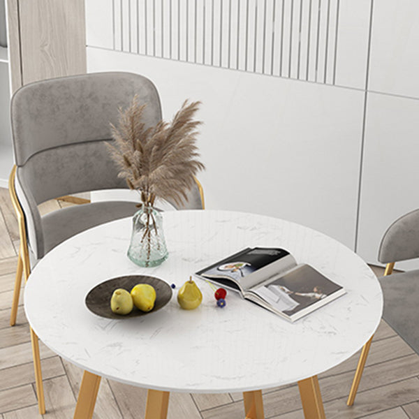 Glam Round Dinette Set 1/4/5 Pieces Marble Dining Table Sets