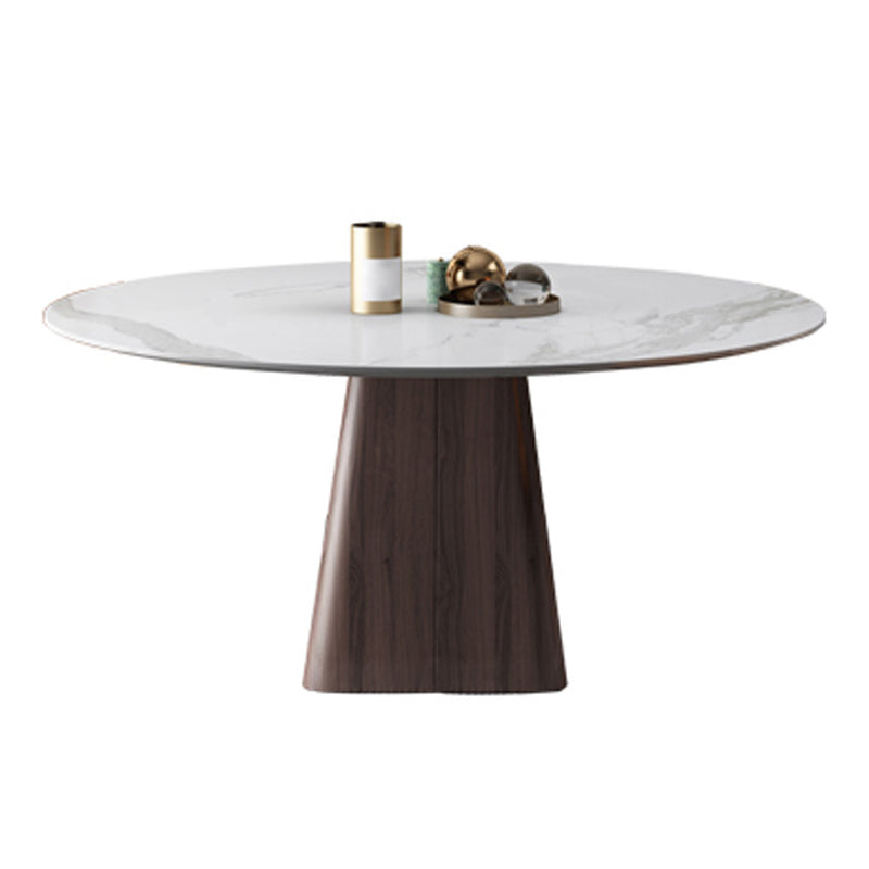 Modern Style White Stone Table Round Dining Table for Kitchen
