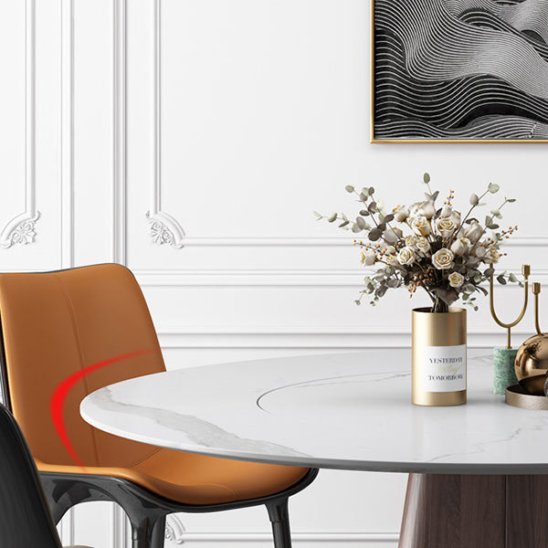 Modern Style White Stone Table Round Dining Table for Kitchen