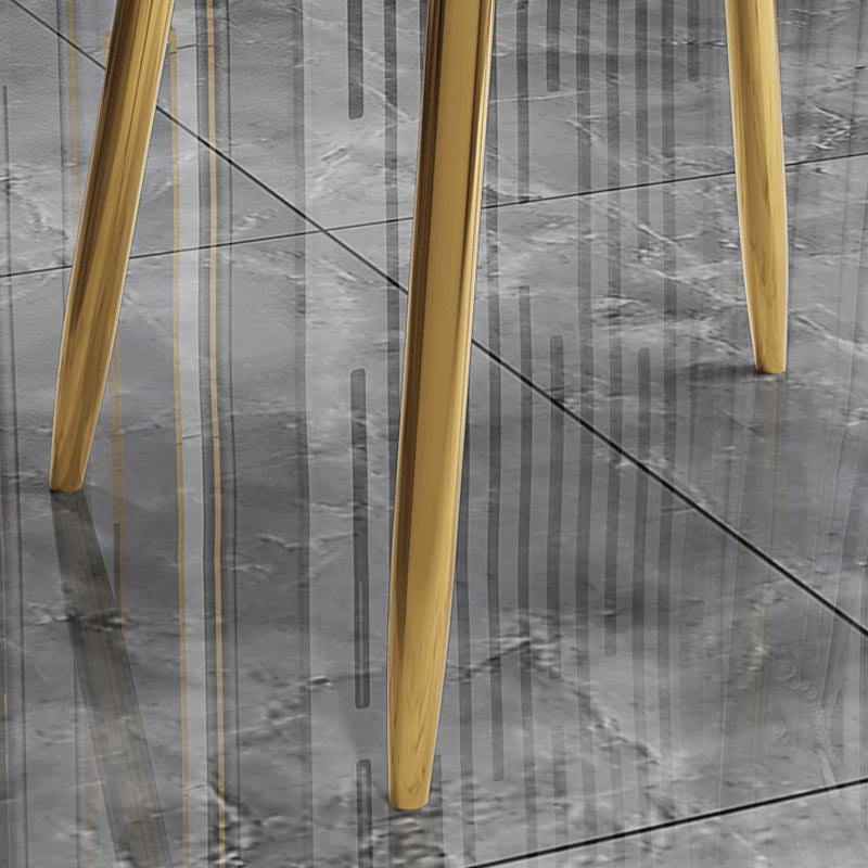 Glam Dining Side Chair Upholstered Side Chair with Gold Legs for Dining Room