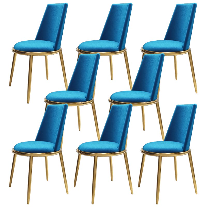 Glam Dining Side Chair Upholstered Side Chair with Gold Legs for Dining Room
