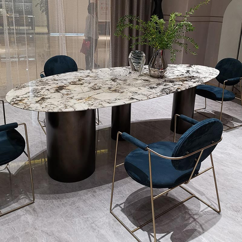 King Louis Back Dining Arm Chair Leather Upholstered Dining Chair