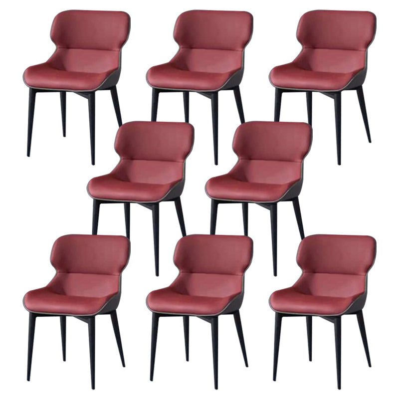 Contemporary Side Chair Leather Upholstered Dining Chair for Kitchen