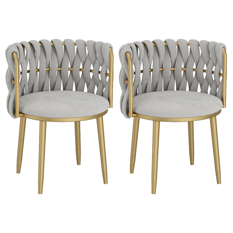 Velvet Upholstered Dining Chair Modern Furniture in Matte Finish for Indoor
