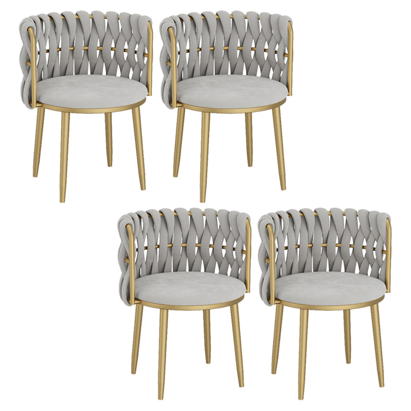 Velvet Upholstered Dining Chair Modern Furniture in Matte Finish for Indoor