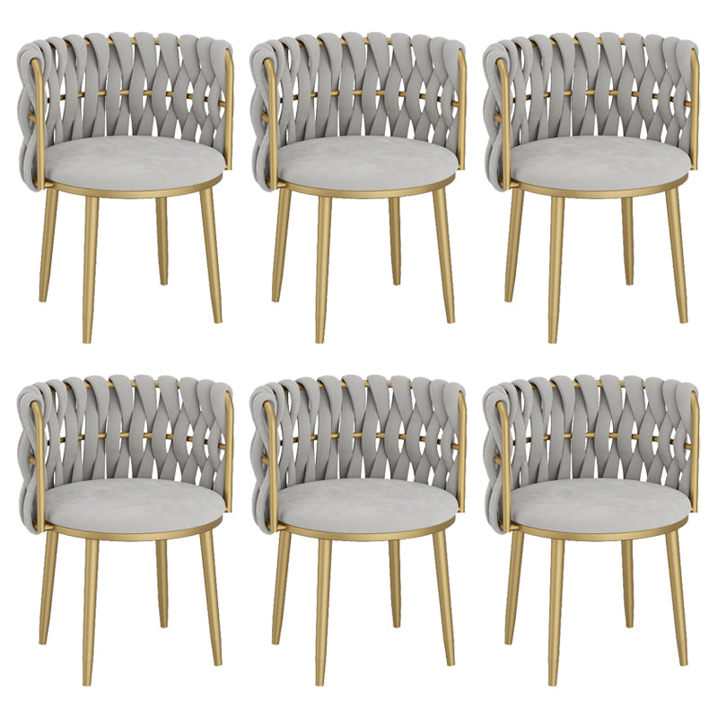 Velvet Upholstered Dining Chair Modern Furniture in Matte Finish for Indoor