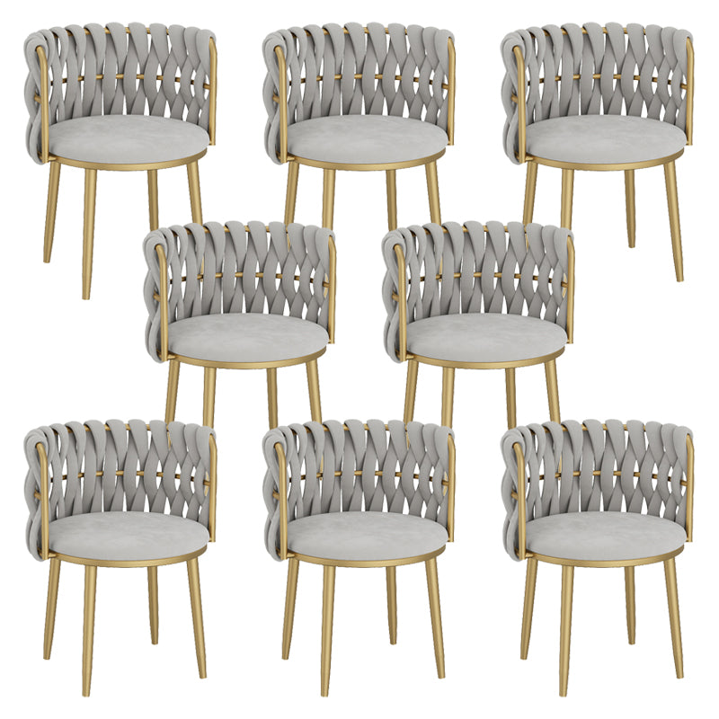 Velvet Upholstered Dining Chair Modern Furniture in Matte Finish for Indoor