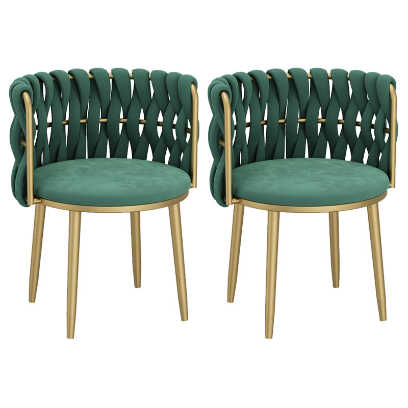 Velvet Upholstered Dining Chair Modern Furniture in Matte Finish for Indoor