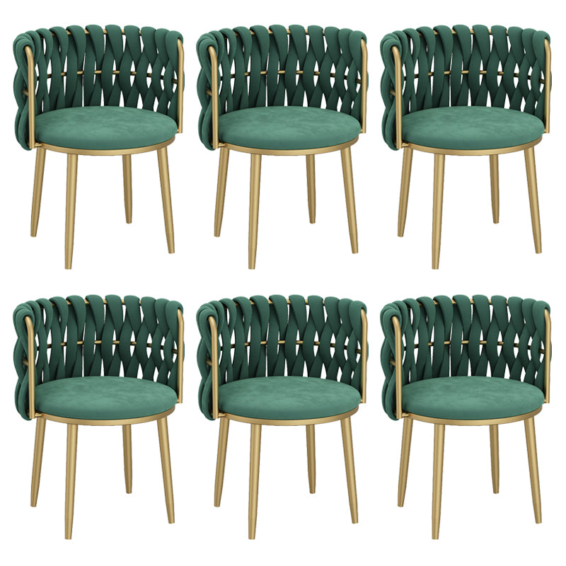 Velvet Upholstered Dining Chair Modern Furniture in Matte Finish for Indoor
