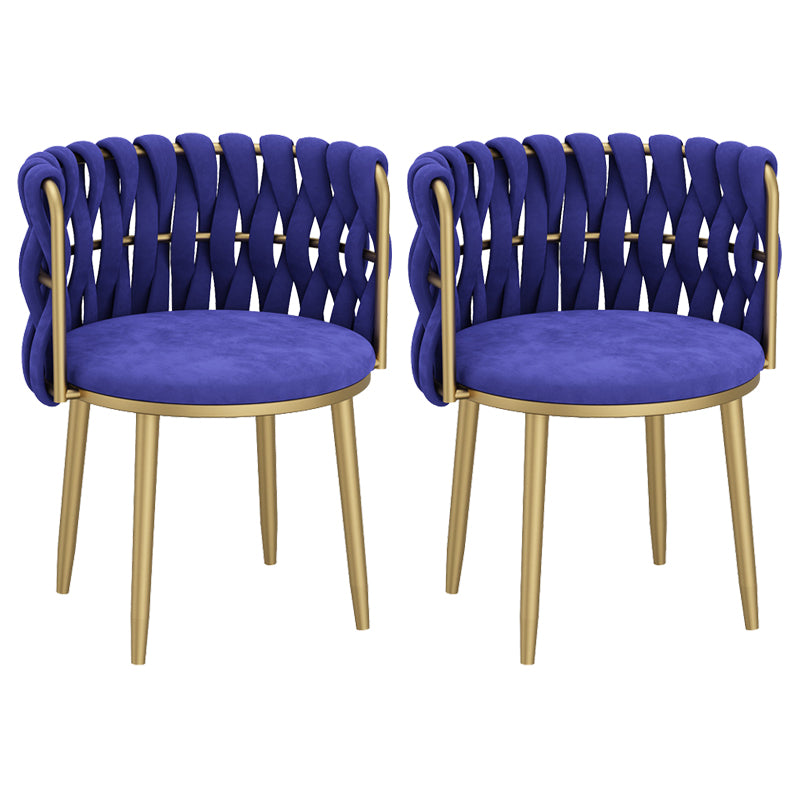 Velvet Upholstered Dining Chair Modern Furniture in Matte Finish for Indoor