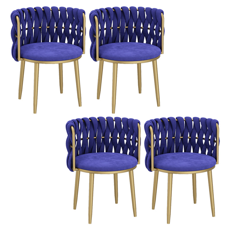 Velvet Upholstered Dining Chair Modern Furniture in Matte Finish for Indoor