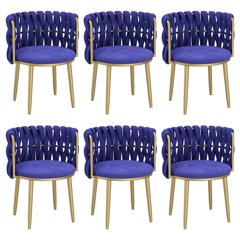 Velvet Upholstered Dining Chair Modern Furniture in Matte Finish for Indoor