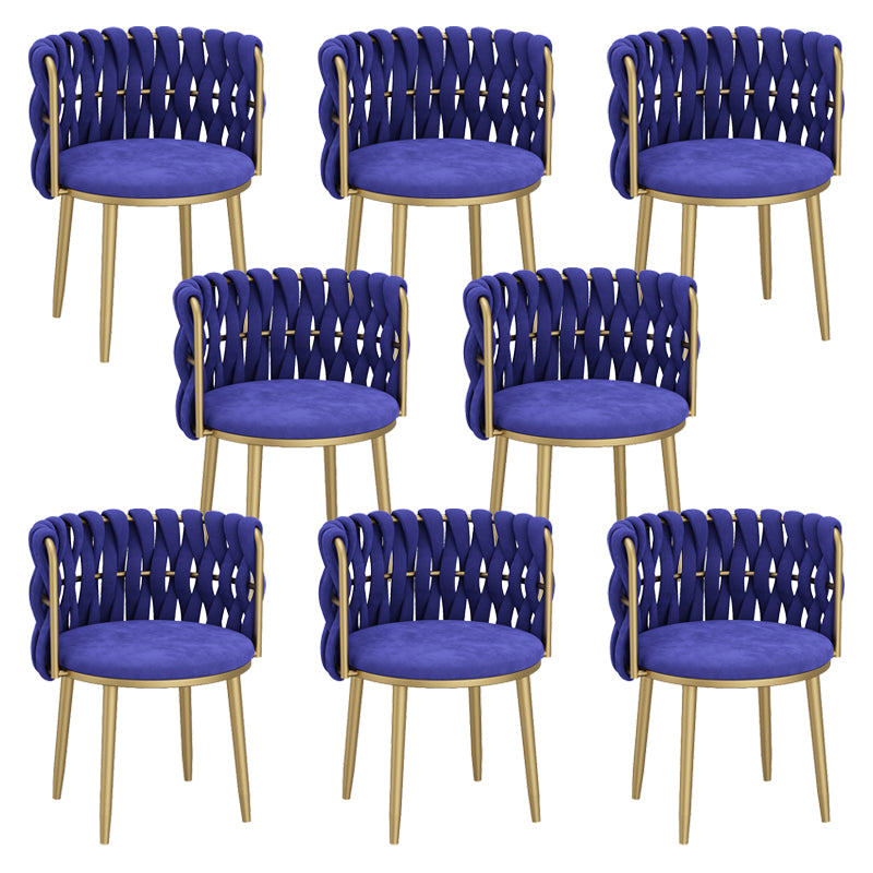 Velvet Upholstered Dining Chair Modern Furniture in Matte Finish for Indoor