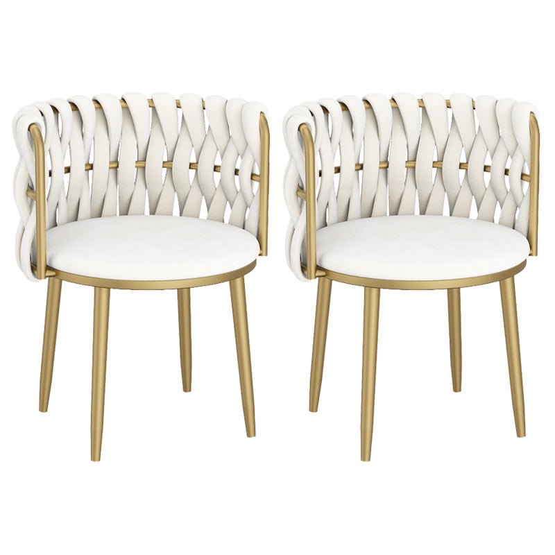 Velvet Upholstered Dining Chair Modern Furniture in Matte Finish for Indoor