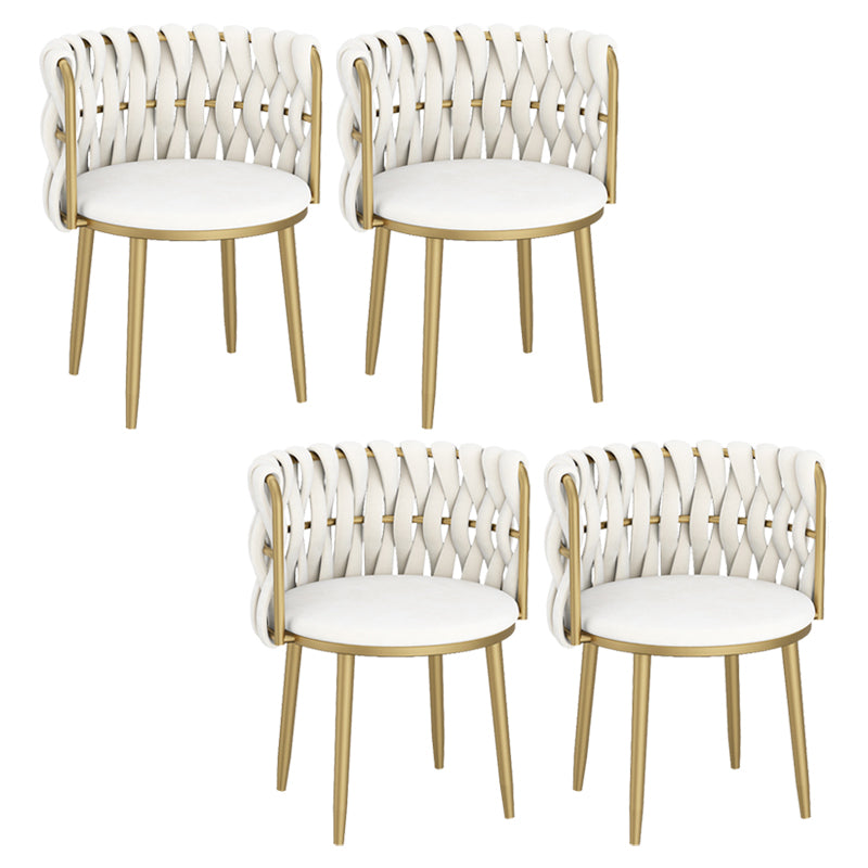 Velvet Upholstered Dining Chair Modern Furniture in Matte Finish for Indoor