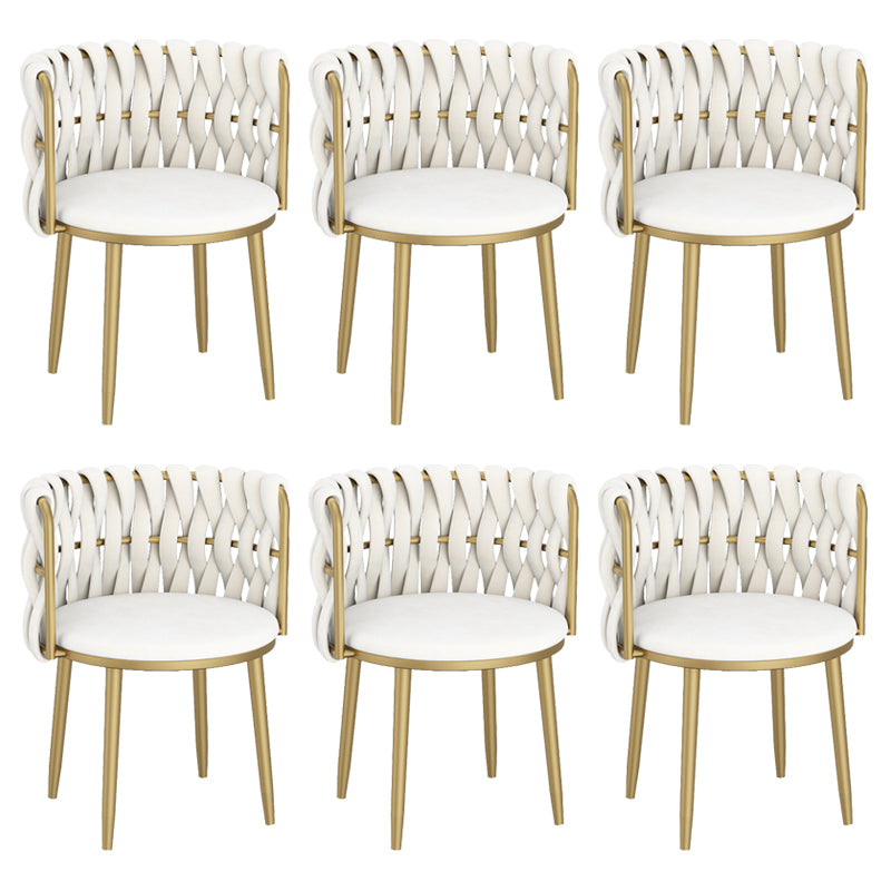 Velvet Upholstered Dining Chair Modern Furniture in Matte Finish for Indoor